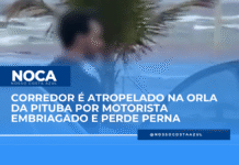 Corredor é atropelado na orla da Pituba por motorista embriagado e perde perna